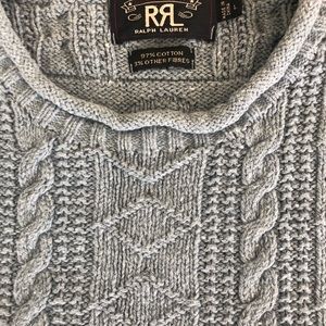 RRL blue cotton sweater